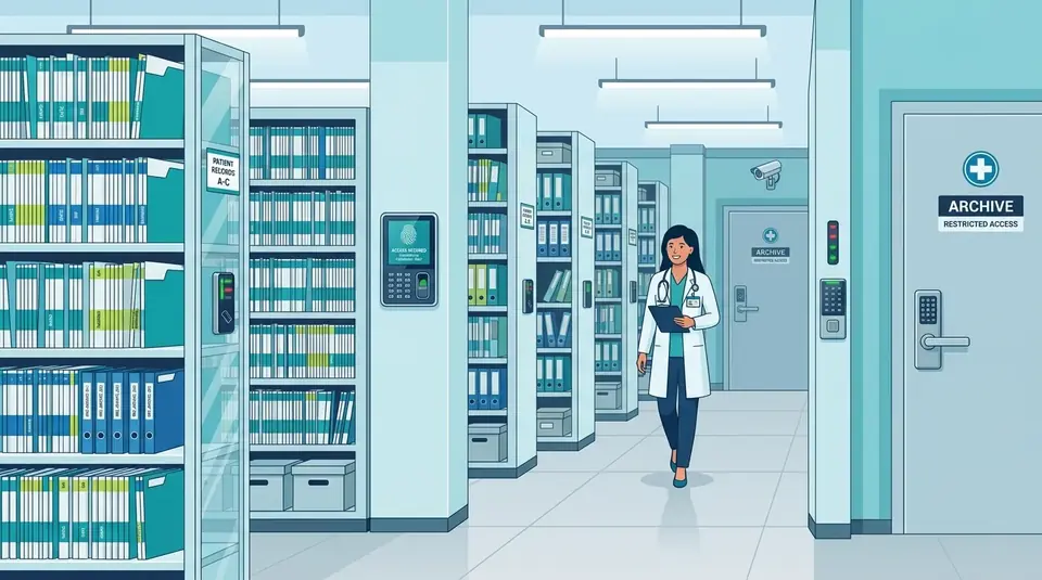 Archivo de historias clínicas de hospital