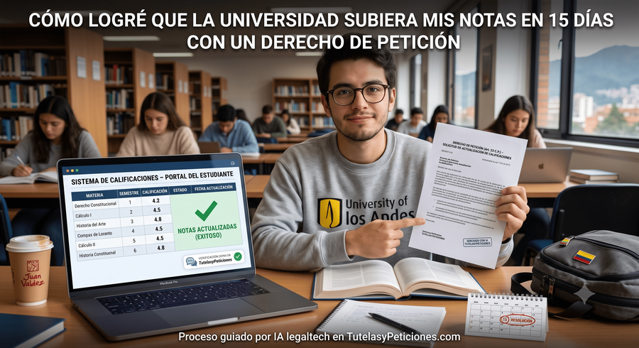 ¿La universidad no sube tus notas? Resuélvelo con un Derecho de Petición